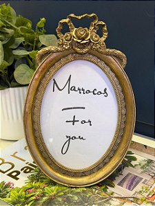 Porta Retrato - Resina - Foto 17 x 12 - Dourado