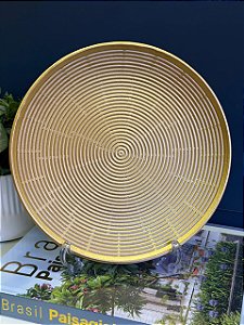 Prato de Parede - Relevo - Dourado - 30CM