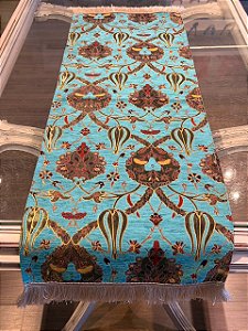 Caminho de Mesa em Jacquard - Turquesa