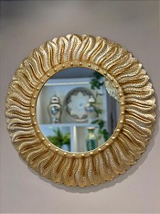 Espelho - Metal - Dourado - 85CM