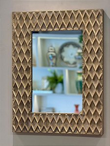 Espelho - Metal - Dourado - 80x60CM