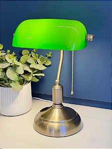 Luminária - Metal - Verde - 38CM