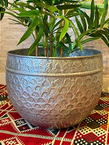 Cachepot em Alumínio - Prata - 44CM