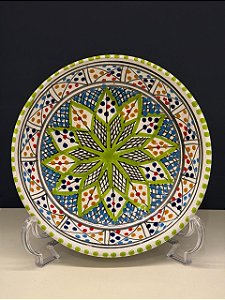 Bowl - Cerâmica - Tunísia - Verde Claro e Colorido