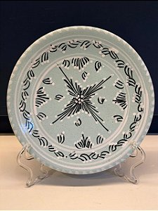 Prato de Parede PP - Tunísia - Decorativo - Cerâmica - Pintado à mão - Turquesa