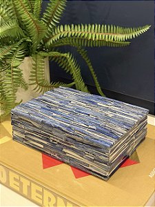Caixa Decorativa - Osso - Azul - 18X13