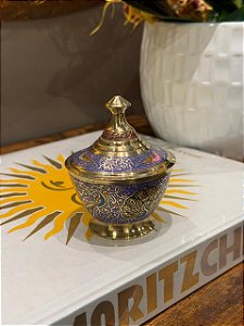 Pote - Latão - Roxo e Dourado