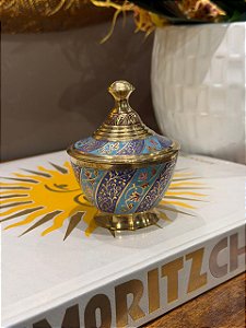 Pote - Latão - Dourado - Azul e Roxo