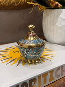 Pote - Latão - Dourado - Azul e Azul Escuro