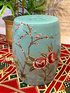 Seat Garden - Banco - Cerâmica - Turquesa - Flores