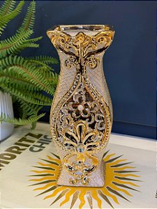 Vaso - Cerâmica - Dourado - 24CM