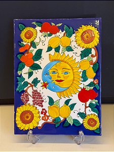 Quadro Azulejo - Tunísia - Sem Moldura - Colorido - 33CM