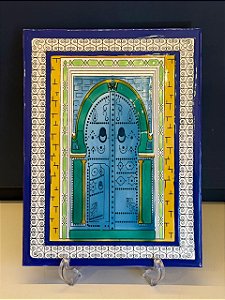 Quadro Azulejo - Tunísia - Sem Moldura - Colorido - 33CM