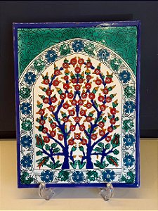 Quadro Azulejo - Tunísia - Sem Moldura - Colorido - 33CM