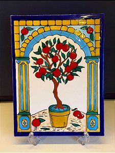 Quadro Azulejo - Tunísia - Sem Moldura - Colorido - 33CM