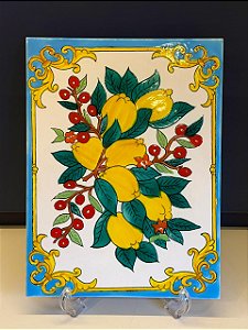 Quadro Azulejo - Tunísia - Sem Moldura - Colorido - 33CM