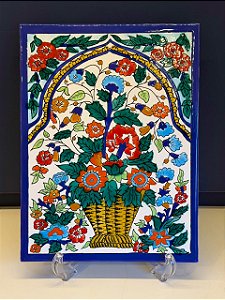 Quadro Azulejo - Tunísia - Sem Moldura - Colorido - 33CM