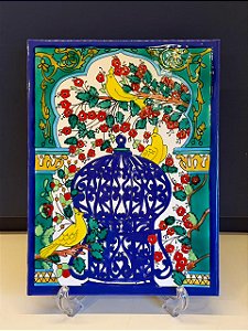 Quadro Azulejo - Tunísia - Sem Moldura - Colorido - 33CM