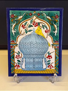 Quadro Azulejo - Tunísia - Sem Moldura - Colorido - 25CM