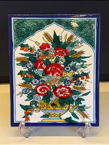 Quadro Azulejo - Tunísia - Sem Moldura - Colorido - 25CM
