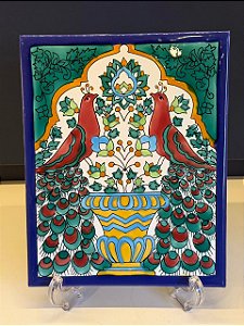 Quadro Azulejo - Tunísia - Sem Moldura - Colorido - 25CM