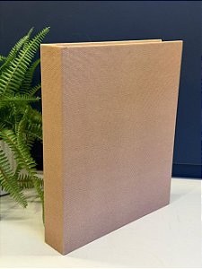 Livro Caixa - Decorativo - Tecido nude
