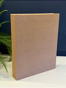 Livro Caixa - Decorativo - Tecido nude