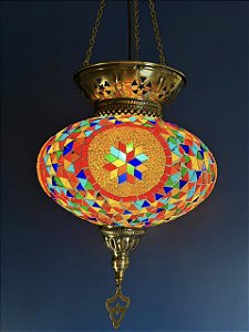 Luminária de Teto Turca Grande - Colorida