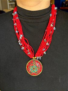 Colar - Alpaca - Vermelho