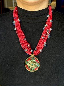 Colar - Alpaca - Vermelho