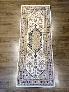 Tapete - Passadeira - Modelo Turco - Bege - 0,70 X 1,80MT