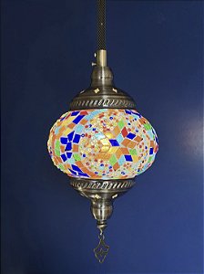 Luminária de teto turca M - Colorida