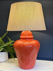 Abajur - Cerâmica - Terracota com Cúpula