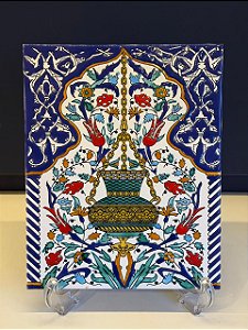 Quadro Azulejo - Tunísia - Sem Moldura - Colorido - 25CM