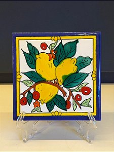 Quadro Azulejo - Tunísia - Sem Moldura - Colorido - 15CM