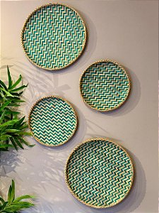 Kit Mandala Decorativa - Palha - Verde
