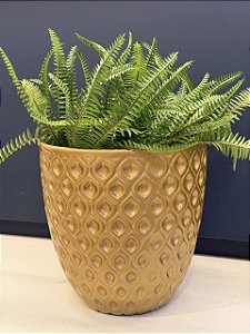 Cachepot em Ceramica - Dourado - 25CM