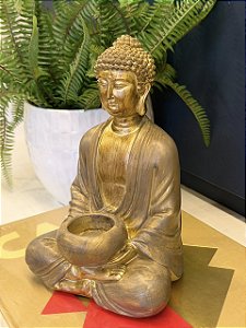 Buda - Decorativo - Resina - Posição Lótus - 22CM