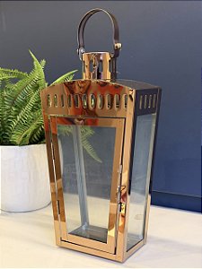 Lanterna - Metal - Cobre - 33cm