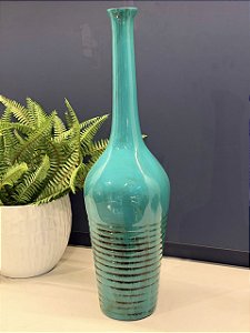Vaso - Cerãmica - Turquesa - 50CM