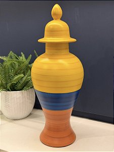 Potiche - Cerâmica - Colorido - 53CM