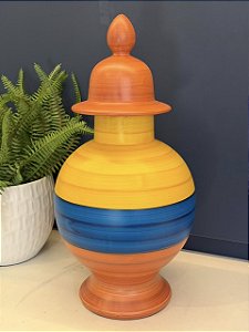 Potiche - Cerâmica - Colorido - 43CM
