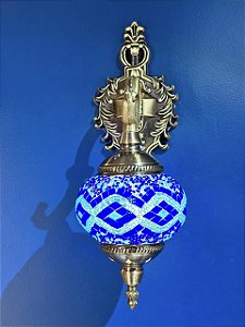 Arandela Turca - Bivolt - Médio - Azul