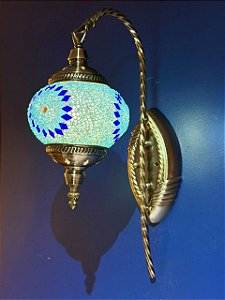 Arandela Turca - Bivolt - Médio - Azul
