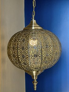 Luminária de Teto - Metal - Dourado Envelhecido