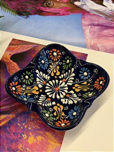 Cinzeiro Turco - Azul Escuro - Cerâmica - Pintado á mão