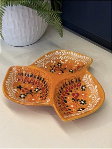 Petisqueira - Cerâmica - Turquia - Laranja e Colorido