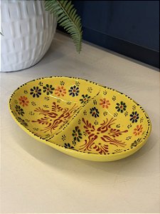 Petisqueira - Cerâmica - Turquia - Amarelo e Colorido
