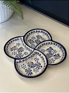 Petisqueira - Cerâmica - Turquia - Azul Claro, Azul Escuro e Branco