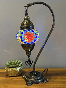 Luminária Turca - Pequeno - Mosaico - Colorido